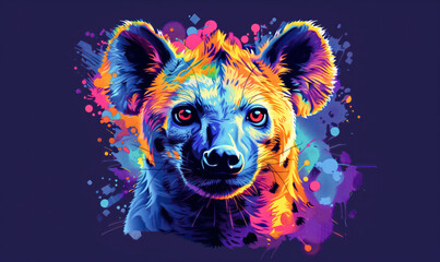 Abstract Illustration Hyena Childish Style