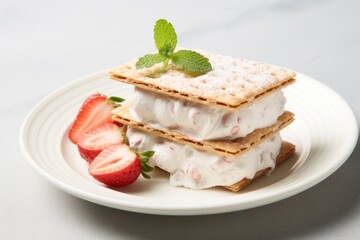 Delicious strawberry and cream dessert