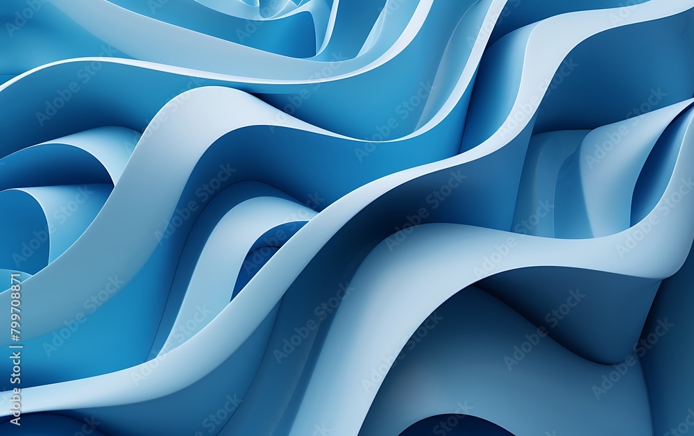 Aufkleber abstract 3d rendering of wavy surface