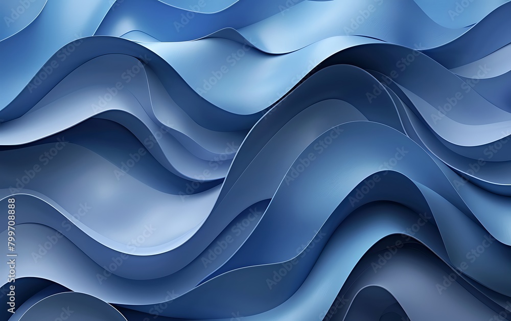 Aufkleber abstract 3d rendering of wavy surface