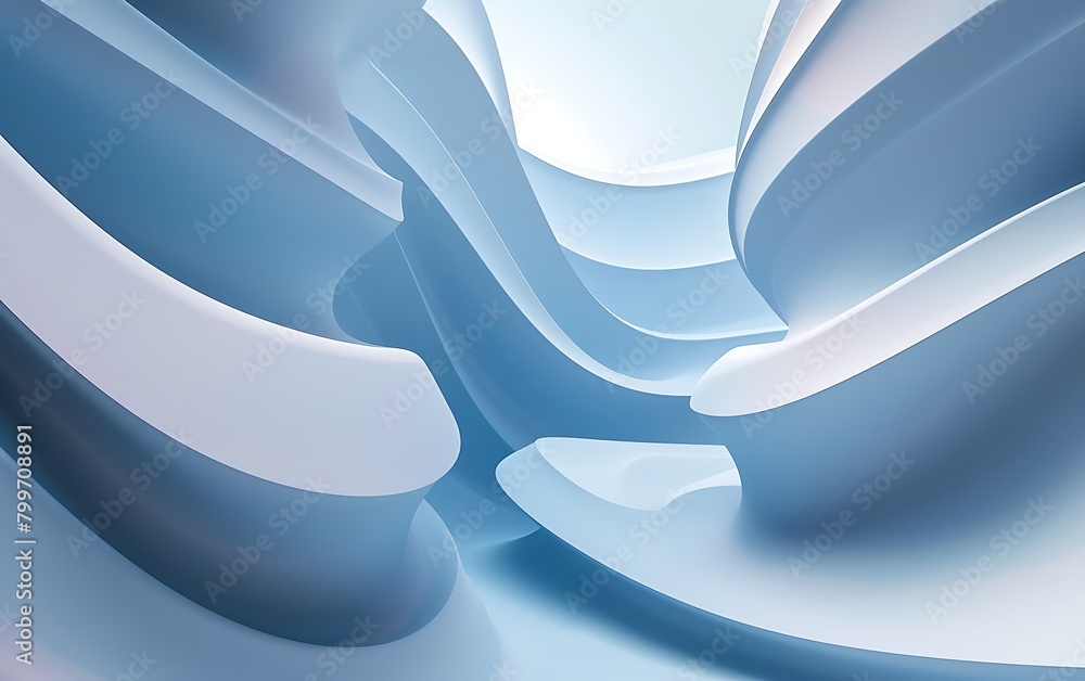 Aufkleber abstract 3d rendering of wavy surface