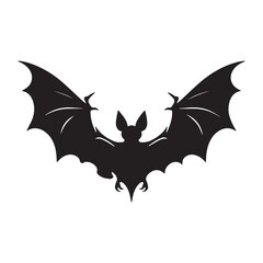 Bat vector icon silhouette illustration