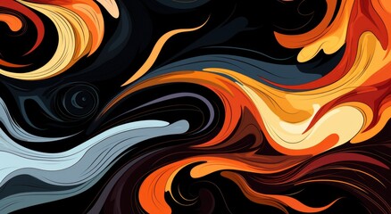 Fototapeta premium Vibrant Abstract Swirls