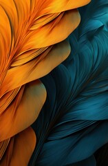 Vibrant Feather Textures