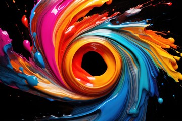 Vibrant Swirling Abstract Artwork