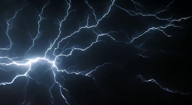 Blue shaking electric effect in dynamic visuals background