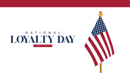 National loyalty day. Vector illustration of USA flag. Suitable for banners, web, social media, greeting cards etc