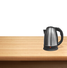 Electric kettle on a wooden table