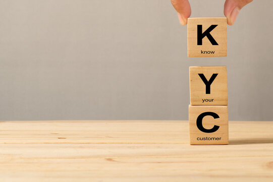 KYC or know your customer with business verifying the identity of its clients. Customize to the personalization marketing concept