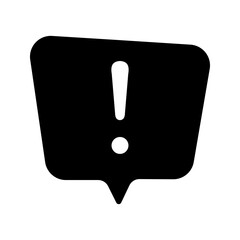 Exclamation sign icon, important mark, attention sign, warning speech bubble color editable