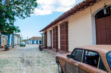 old car in the street