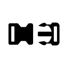 buckle icon. backpack buckle vector color editable