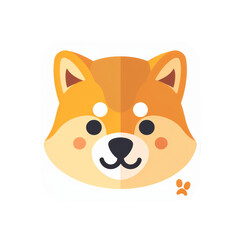 2D vector logo of dog.