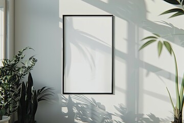 Sleek Simplicity: Minimalistic Frame in Dark Interior