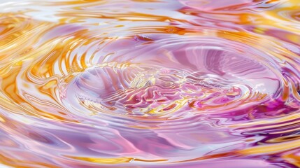 Whimsical swirls of pastel pinks and purples suggest the playful movement of water as it flows through a rivers twists and turns..