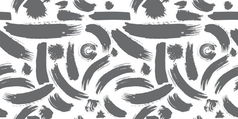 Abstract Brush art shape seamless pattern background illustration