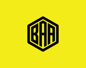 BAA logo design vector template