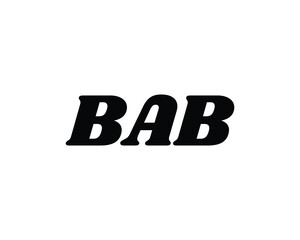 BAB logo design vector template