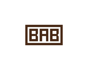 BAB logo design vector template