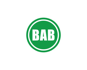 BAB logo design vector template