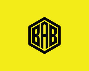 BAB logo design vector template