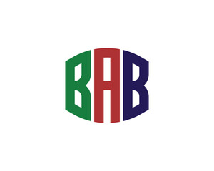 BAB logo design vector template