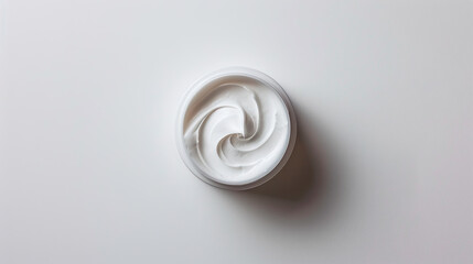 White contianer bottle on white background created with Generative Ai technology