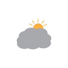 cloud and sun logo icon