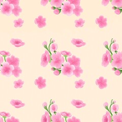 seamless pattern with sakura