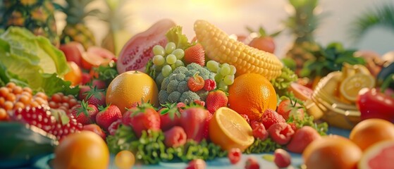 Craft a promotional video for a health food delivery service featuring 3D models of meals and nutritional information