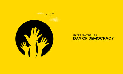 International Day of Democracy, design for banner poster.