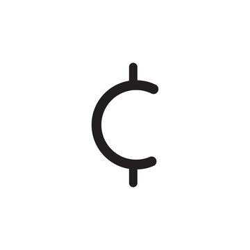 cent sign icon.vector flat trendy style illustration for web and app..eps