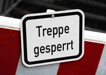 Treppe gesperrt