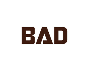 BAD logo design vector template