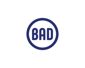 BAD logo design vector template
