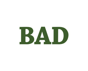 BAD logo design vector template