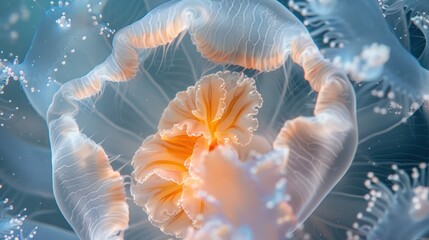 Macro shot of a jellyfish - obrazy, fototapety, plakaty