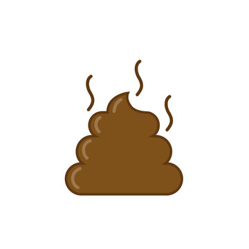 recommend clip art: Pet poop line icon dog excrement. Poo shit flat vector animal cartoon dirty smelly stinky poop design