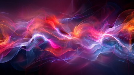 Bright neon line background, long exposure creating a modern lines style, abstract and creative, wide angle, highly detailed, AI Generative
