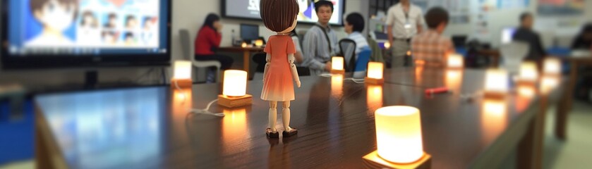 Cross-industry partnerships workshop, tech and fashion leaders brainstorming, vibrant, creative space