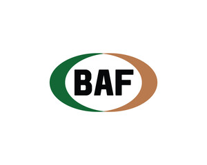 BAF logo design vector template