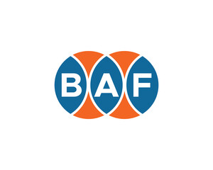BAF logo design vector template
