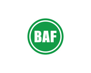 BAF logo design vector template
