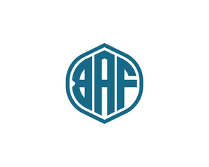 BAF logo design vector template