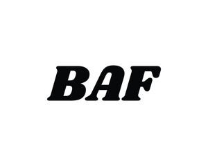 BAF logo design vector template