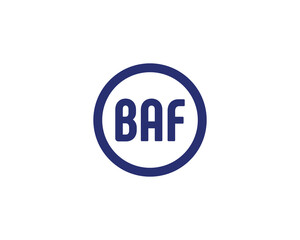 BAF logo design vector template