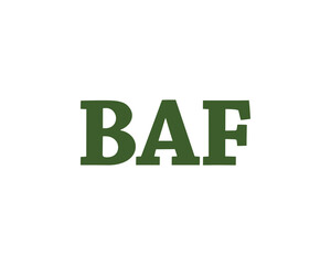 BAF logo design vector template