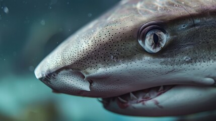 Macro shot of a shark