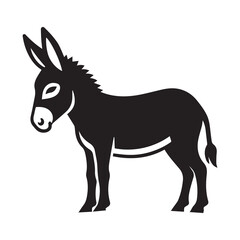 Donkey Silhouette Vector Illustration