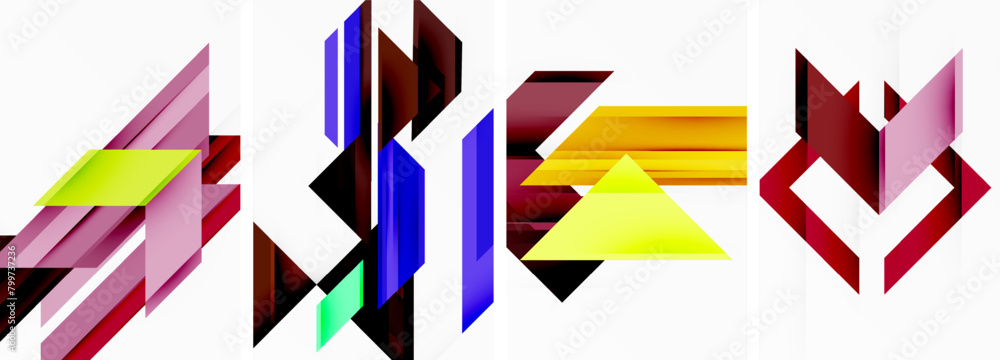 Aufkleber The word Aries is designed using a bold purple font with a pattern of triangles and arrows. The artwork combines violet and magenta rectangles in a modern and dynamic pattern